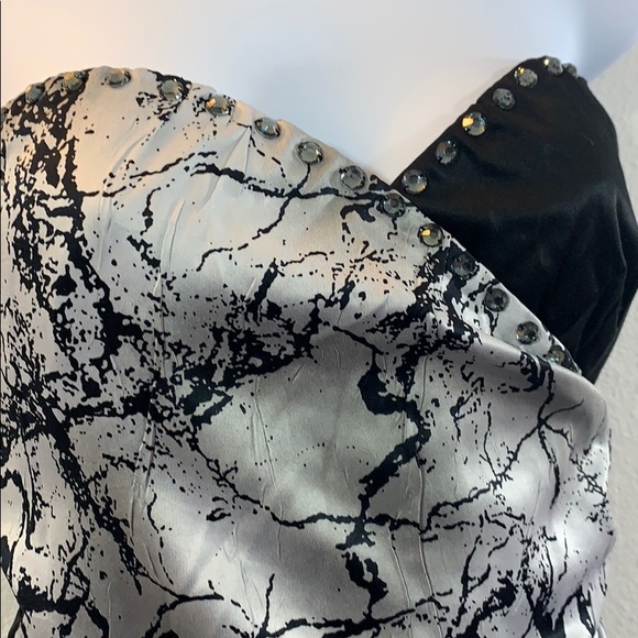 5 for 20 H&M strapless color block marble mini dress - Picture 4 of 9